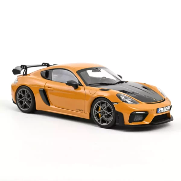 Porsche Cayman GT4 RS avec pack Weissach 2023 Jaune Bahama 1/18 – Image 8