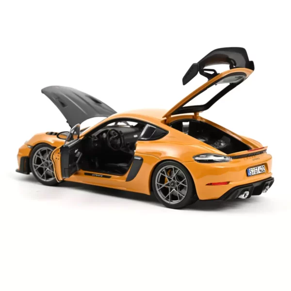 Porsche Cayman GT4 RS avec pack Weissach 2023 Jaune Bahama 1/18 – Image 9