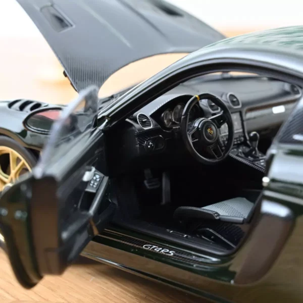 Porsche Cayman GT4 RS avec pack Weissach 2023 Brewster Green 1/18 – Image 10