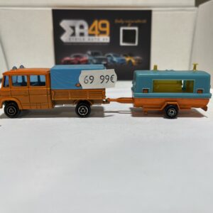 Majorette Ensemble Mercedes Travaux Publics orange bleu n°233 1/70