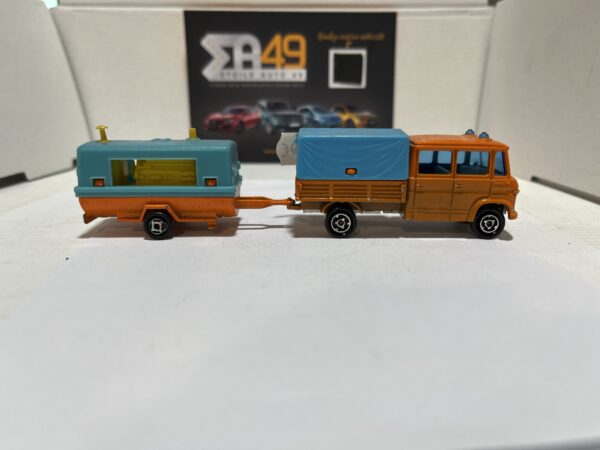 Majorette Ensemble Mercedes Travaux Publics orange bleu n°233 1/70 – Image 2
