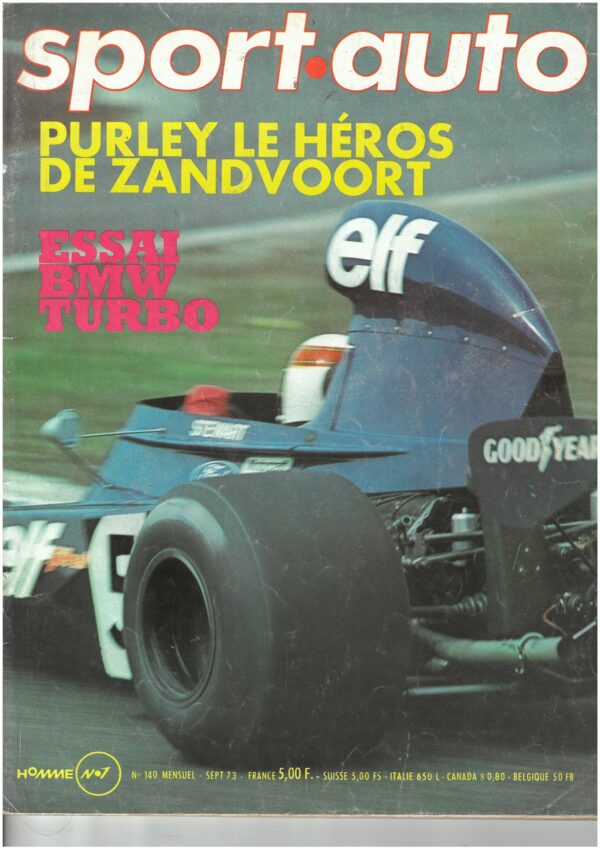 Sport Auto  N°140 SEPTEMBRE 1973 BMW PURLEY F1 SPA BMW LAFITTE RENAULT