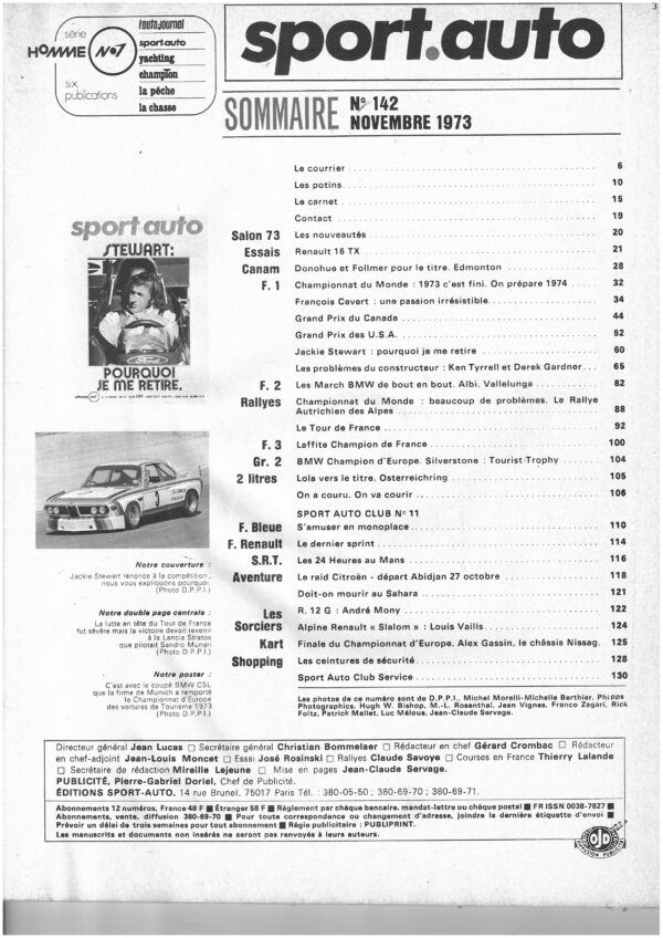 Sport Auto  N°142 RENAULT 16 TX / LAFFITE / ALPINE RENAULT "SLALOM" / 24H DU MANS – Image 5