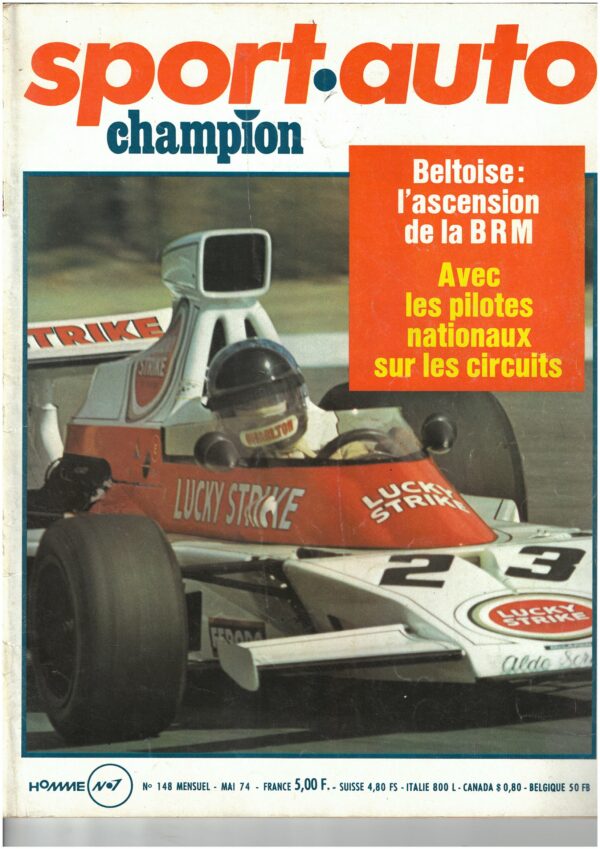 Sport Auto  N°148 MAI 1974 BELTOISE BRM GP AFRIQUE F1 RALLYE LE MANS R5