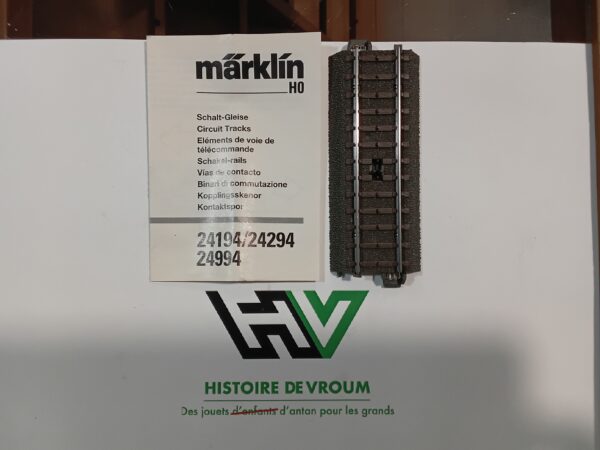Voie de Télécommande Droite Marklin HO Ref 24994 – Image 2