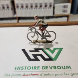 Coureur Cycliste en aluminium blanc ( état moyen )