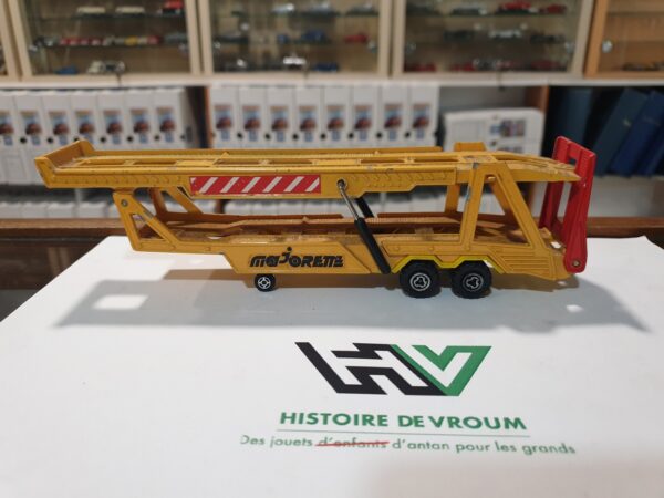 Remorque Portes Voitures 1/60 Majorette Jaune et Rouge