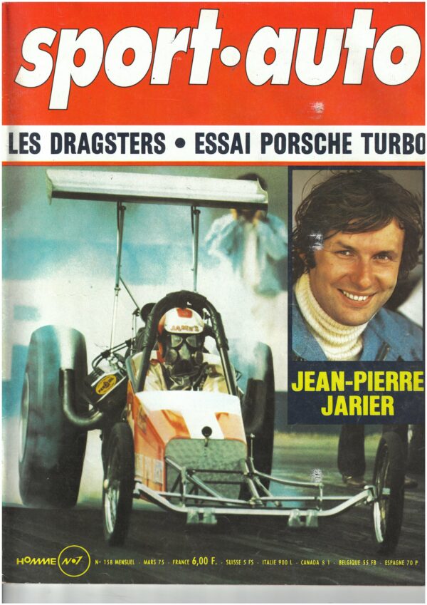 Sport Auto N°158 03/1975 GP BRESIL 24h DAYTONA PORSCHE 930 TURBO JARIER BBM