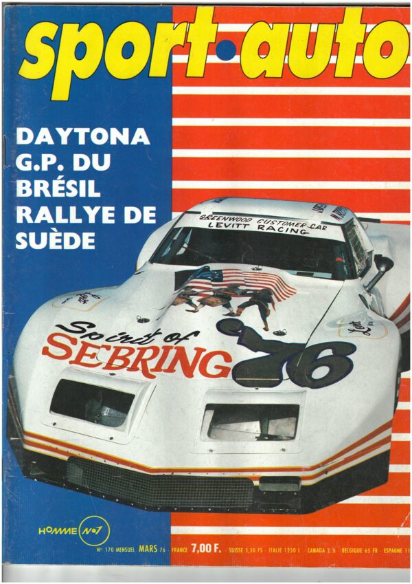 Sport Auto N°170 B. REDMAN / GP BRESIL /FERRARI 308 GTB /MERCEDES 6 CYL. 250&280