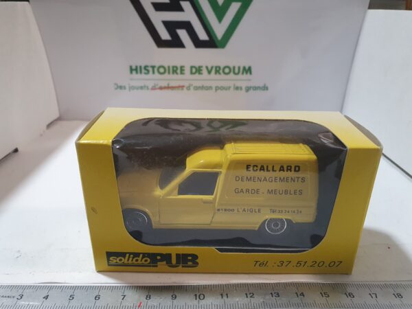 Miniature Solido 1/43 - Renault Express Jaune Publicitaire ECALLARD Déménagements (L'Aigle) – Image 5