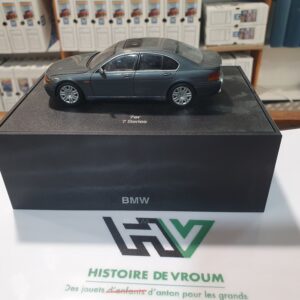 Miniature Collector BMW Série 7 (E65/E66) Grise 1/43 - Édition Constructeur (Boîte BMW) - État Neuf