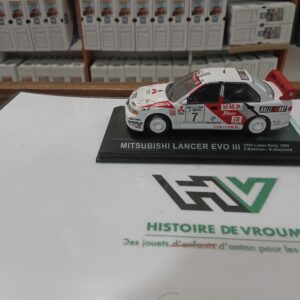 Miniature 1/43 - Mitsubishi Lancer Evo III #7 - Rallye 1000 Lakes 1996 (T. Mäkinen) - Altaya/IXO