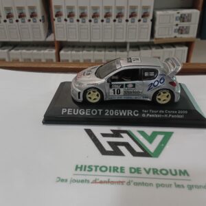 🇫🇷 Miniature Peugeot 206 WRC - Vainqueur Tour de Corse 2000 - G. Panizzi - Échelle 1/43