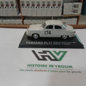 Miniature Panhard PL17 Rallye Monte-Carlo 1961 - N°174 - 1/43 - Altaya/IXO
