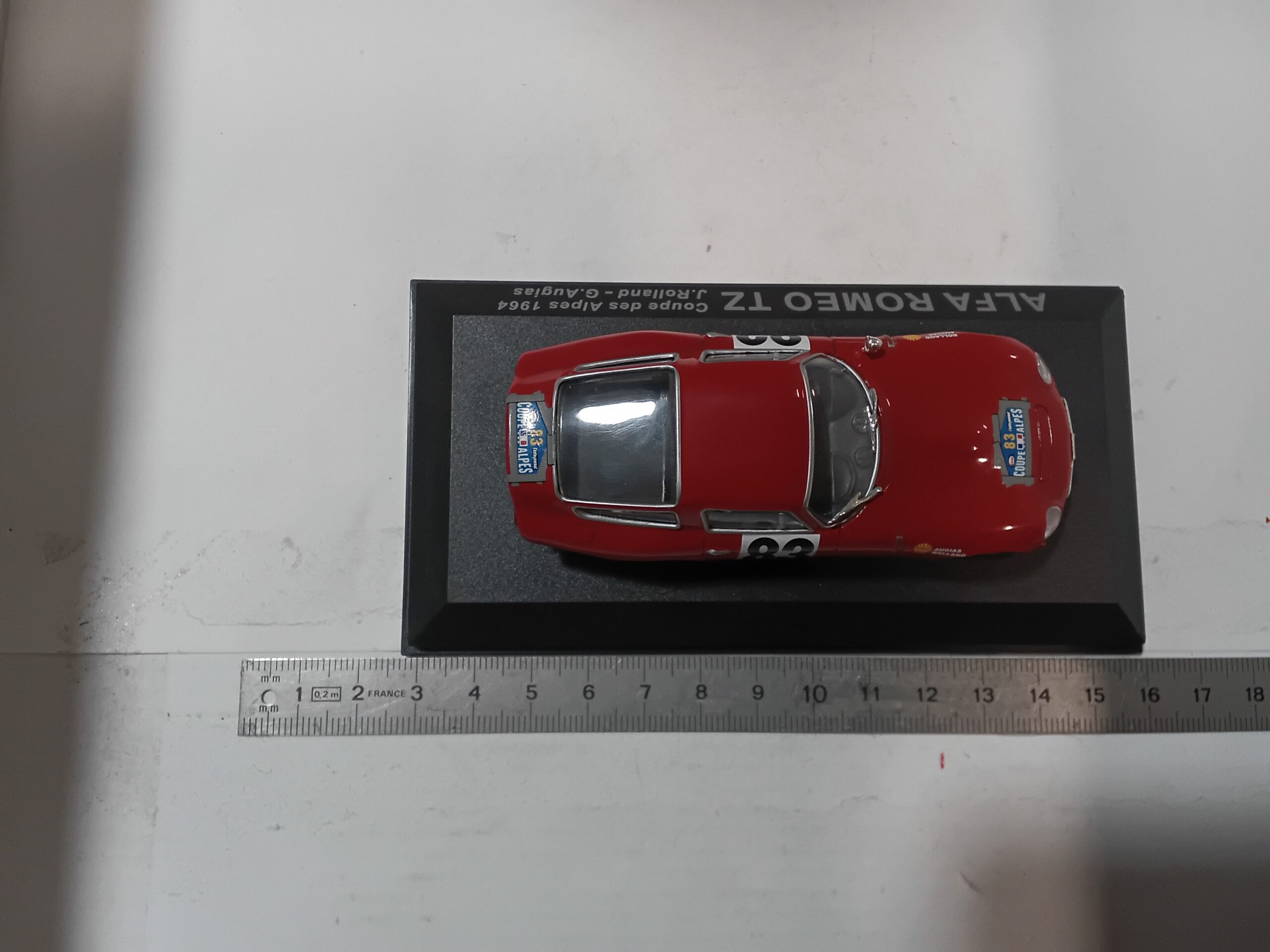 Miniature RARE Alfa Romeo TZ #83 - Vainqueur Coupe des Alpes 1964 - 1/43 – Image 6