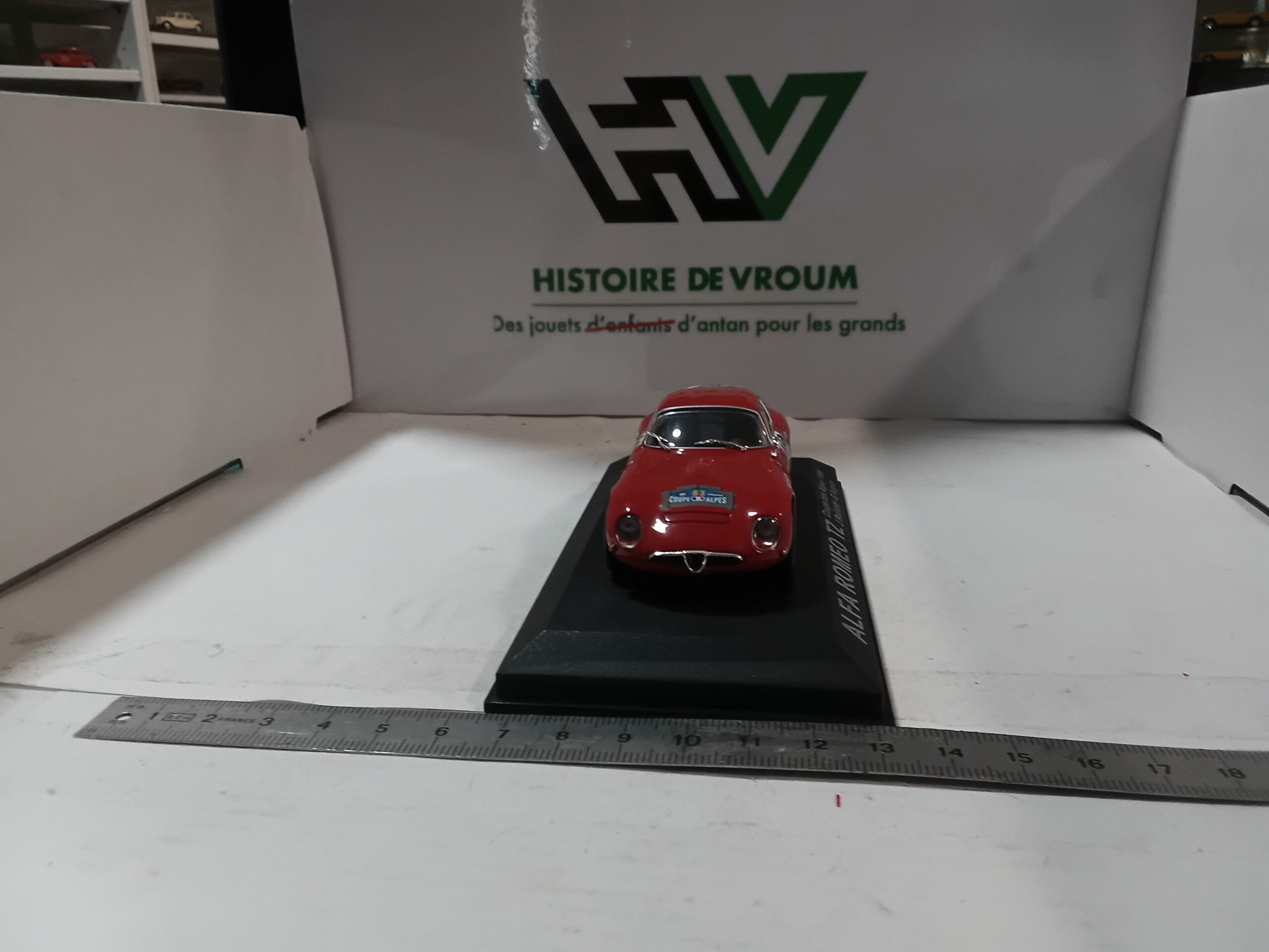 Miniature RARE Alfa Romeo TZ #83 - Vainqueur Coupe des Alpes 1964 - 1/43 – Image 7