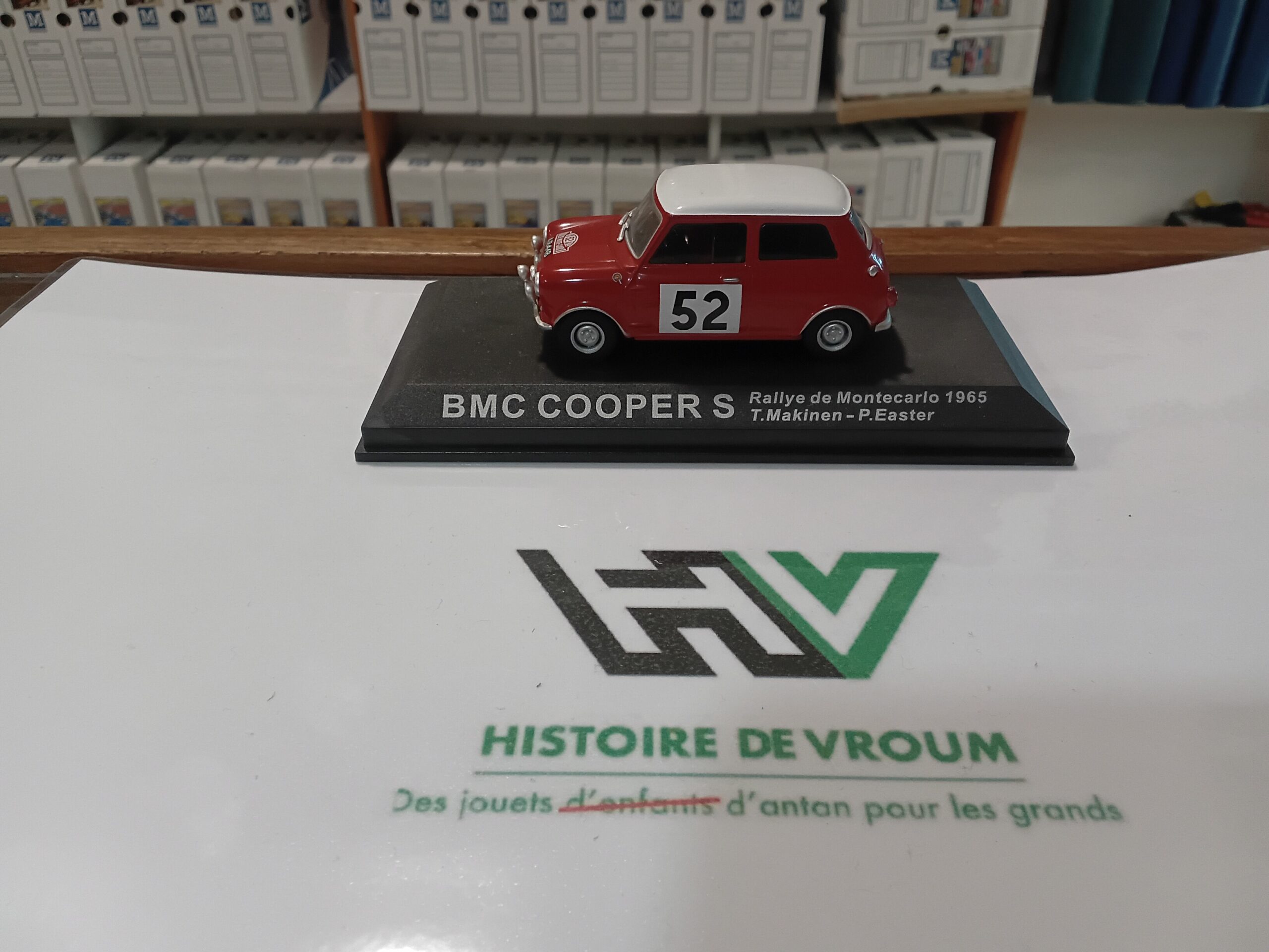 Miniature Culte BMC COOPER S #52 - Vainqueur Rallye Monte-Carlo 1965 (T. Mäkinen) - 1/43