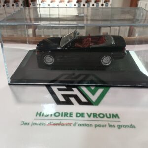 Miniature BMW Série 3 Cabriolet (E36) 1/43 SCHABAK - Noir Intérieur Rouge - Sous Vitrine