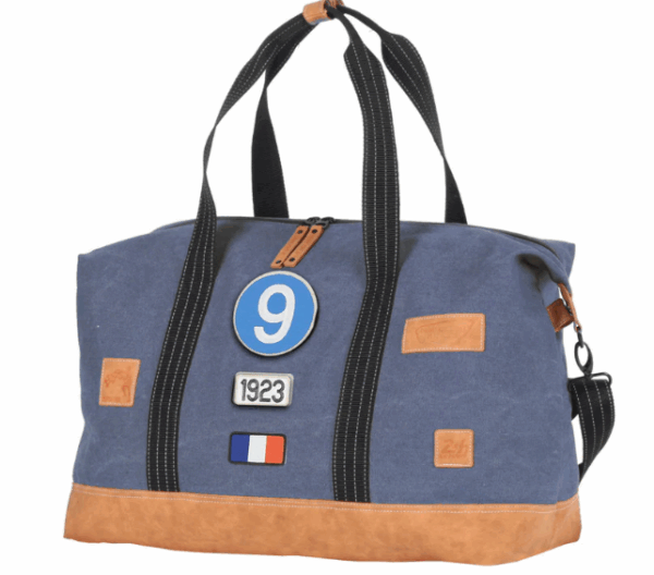 Sac de Voyage Week-end 24H - Bleu, Personnalisable et Raffiné en Coton avec Patch - LÉGENDE