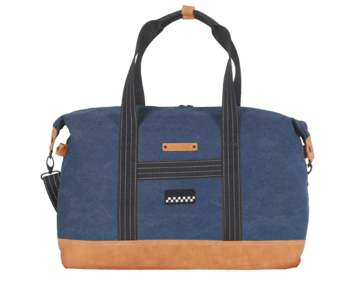 Sac de Voyage Week-end 24H - Bleu, Personnalisable et Raffiné en Coton avec Patch - LÉGENDE – Image 2