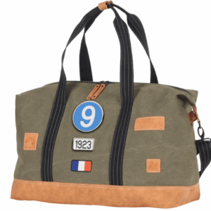 Sac de Voyage Week-end 24H - Kaki, Personnalisable et Raffiné en Coton avec Patch - LÉGENDE