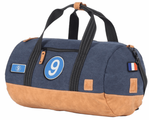 Sac de Voyage Polochon 24H - Bleu, Personnalisable et Élégant en Coton avec Patch - LÉGENDE
