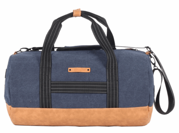Sac de Voyage Polochon 24H - Bleu, Personnalisable et Élégant en Coton avec Patch - LÉGENDE – Image 2