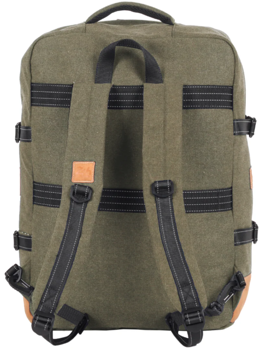 Sac de Voyage Cabine 24H - Kaki, Personnalisable et Chic en Coton avec Patch - LÉGENDE – Image 2
