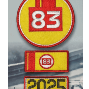 4 Patchs Brodés Scratch (Pour Sacs LÉGENDE) – Victoire Ferrari 2025 – 24H LÉGENDE