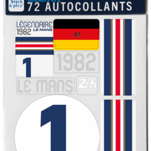 24H LEGENDE - Pochette de 5 planches d'autocollants repositionnables - 1982