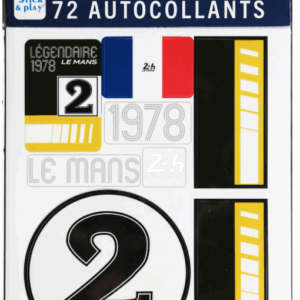 24H LEGENDE - Pochette de 5 planches d'autocollants repositionnables - 1978
