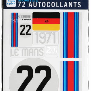 24H LEGENDE - Pochette de 5 planches d'autocollants repositionnables - 1971