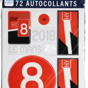 24H LEGENDE - Pochette de 5 planches d'autocollants repositionnables - 2018