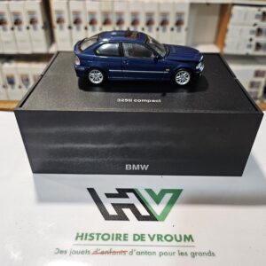 SUPERBE - Miniature BMW 325 ti Compact E46 (Bleu) 1/43 - Neuf, Boîte d'Origine (Dealer Edition)
