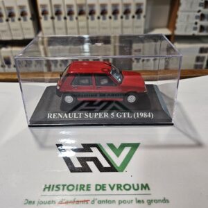 Miniature RENAULT SUPER 5 GTL (1984) Rouge - Échelle 1/43 - Neuve sur Socle et Boîte d'Origine !