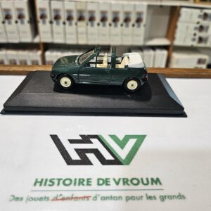 TRES RARE Miniature PEUGEOT 205 CTI Cabriolet 1/43 - SOLIDO - Vert / Fabriqué en France (1988)