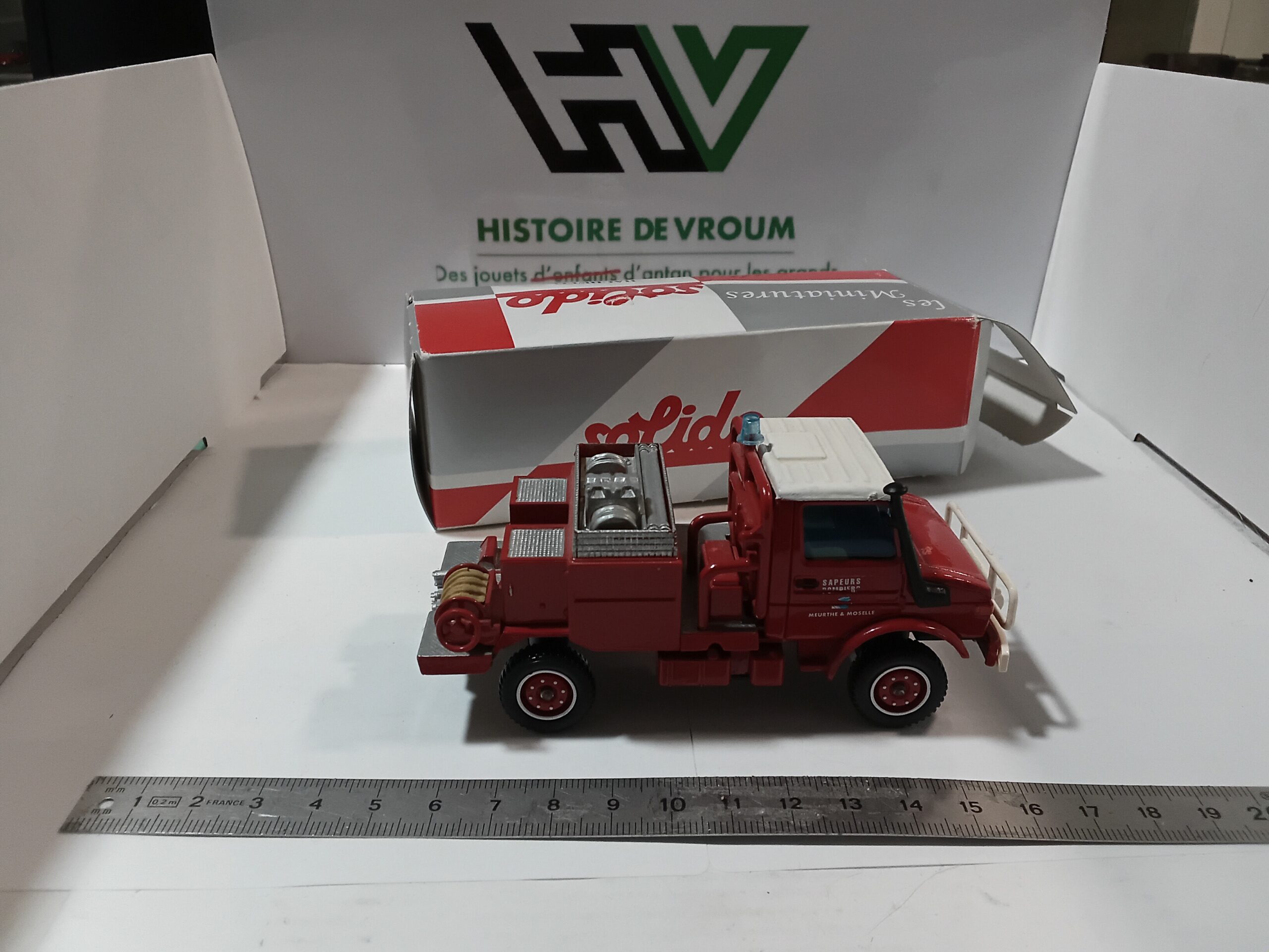 Camion Pompier Mercedes Unimog 1/50 Solido N°79