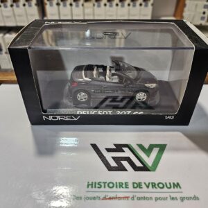 Miniature NOREV 1/43 - PEUGEOT 207 CC (Coupé Cabriolet) - Gris Anthracite - NEUF en boîte