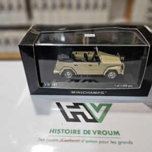 ULTRA RARE : VW 181 (Kübelwagen) MINICHAMPS 1/43 - Édition Limitée 1/1008 - NEUF Boîte