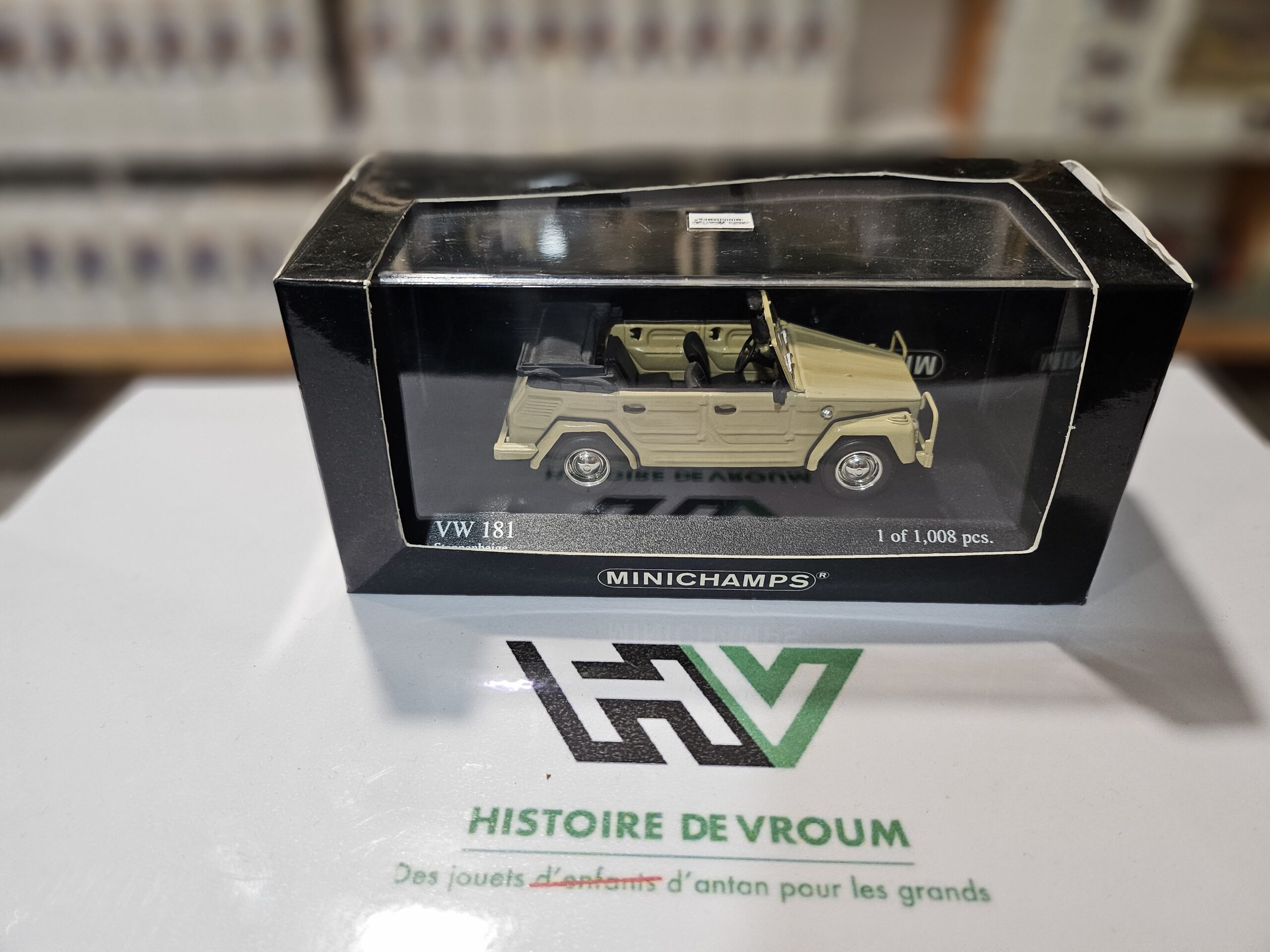 ULTRA RARE : VW 181 (Kübelwagen) MINICHAMPS 1/43 - Édition Limitée 1/1008 - NEUF Boîte
