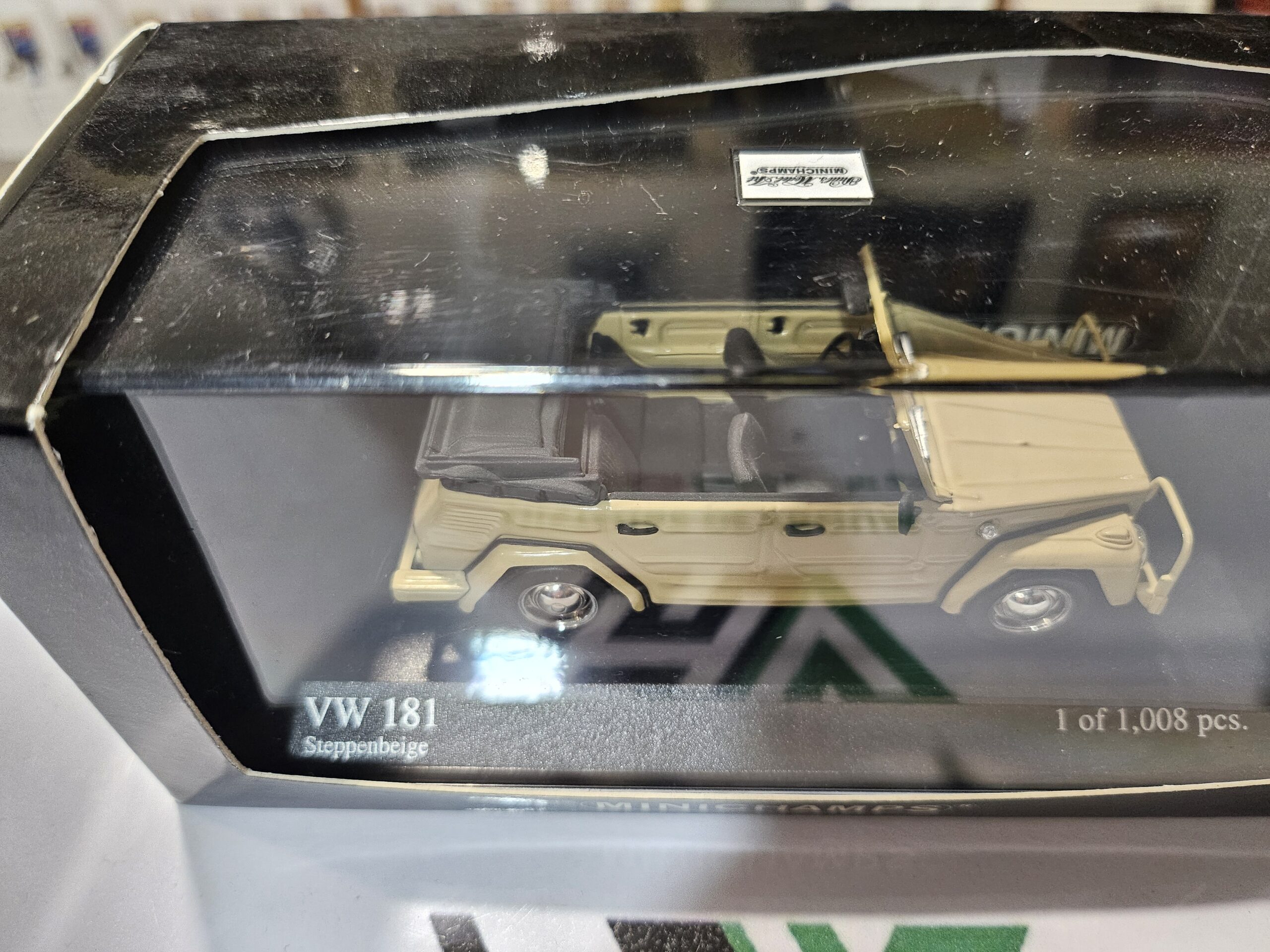 ULTRA RARE : VW 181 (Kübelwagen) MINICHAMPS 1/43 - Édition Limitée 1/1008 - NEUF Boîte – Image 4