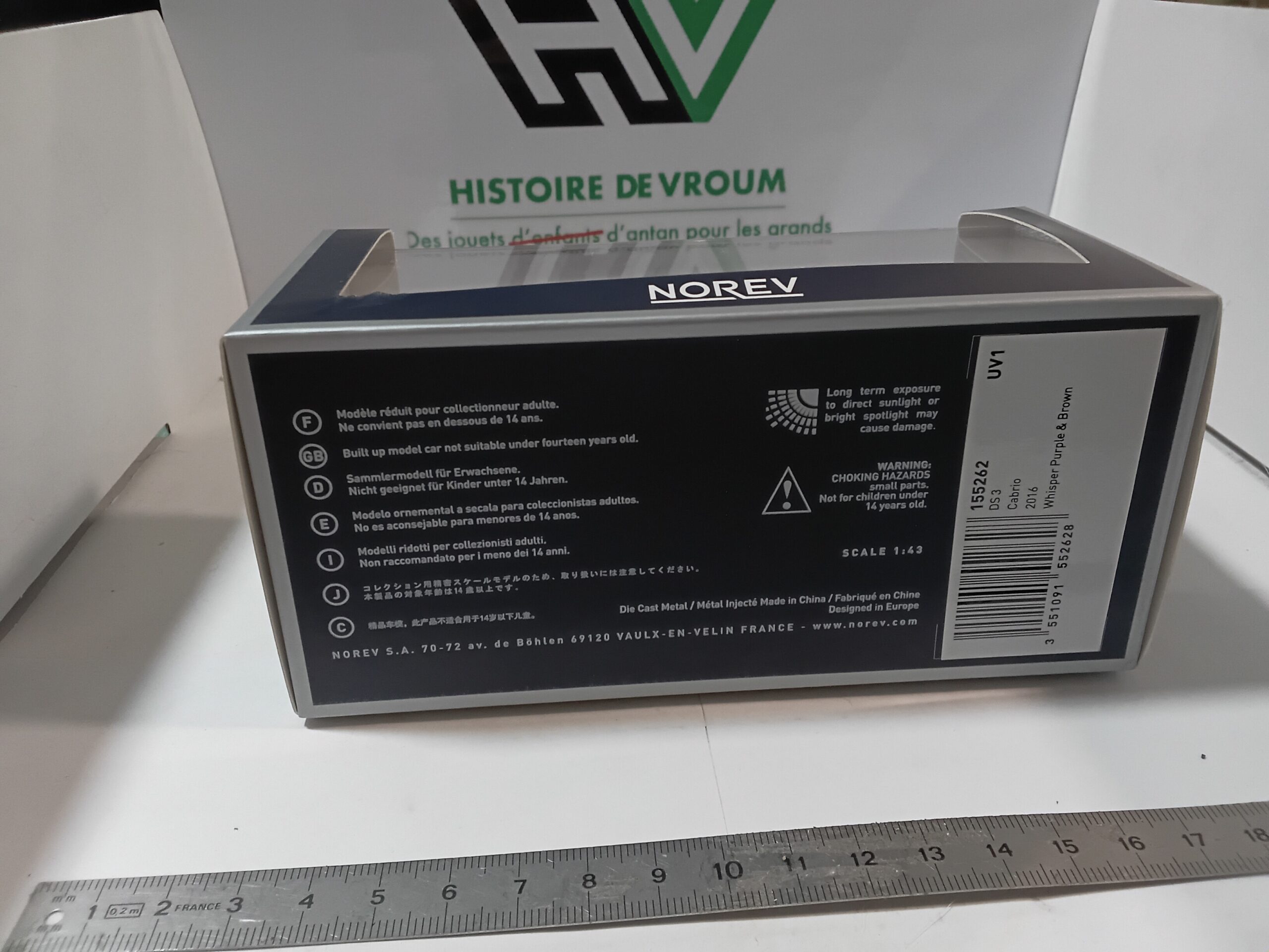 Citroën DS3 Cabriolet 2016 Violet 1/43 Norev – Image 5