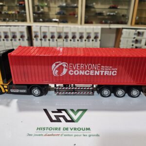 Grand Camion Remorque Conteneur Rouge "CONCENTRIC" - SUPER TRUCK