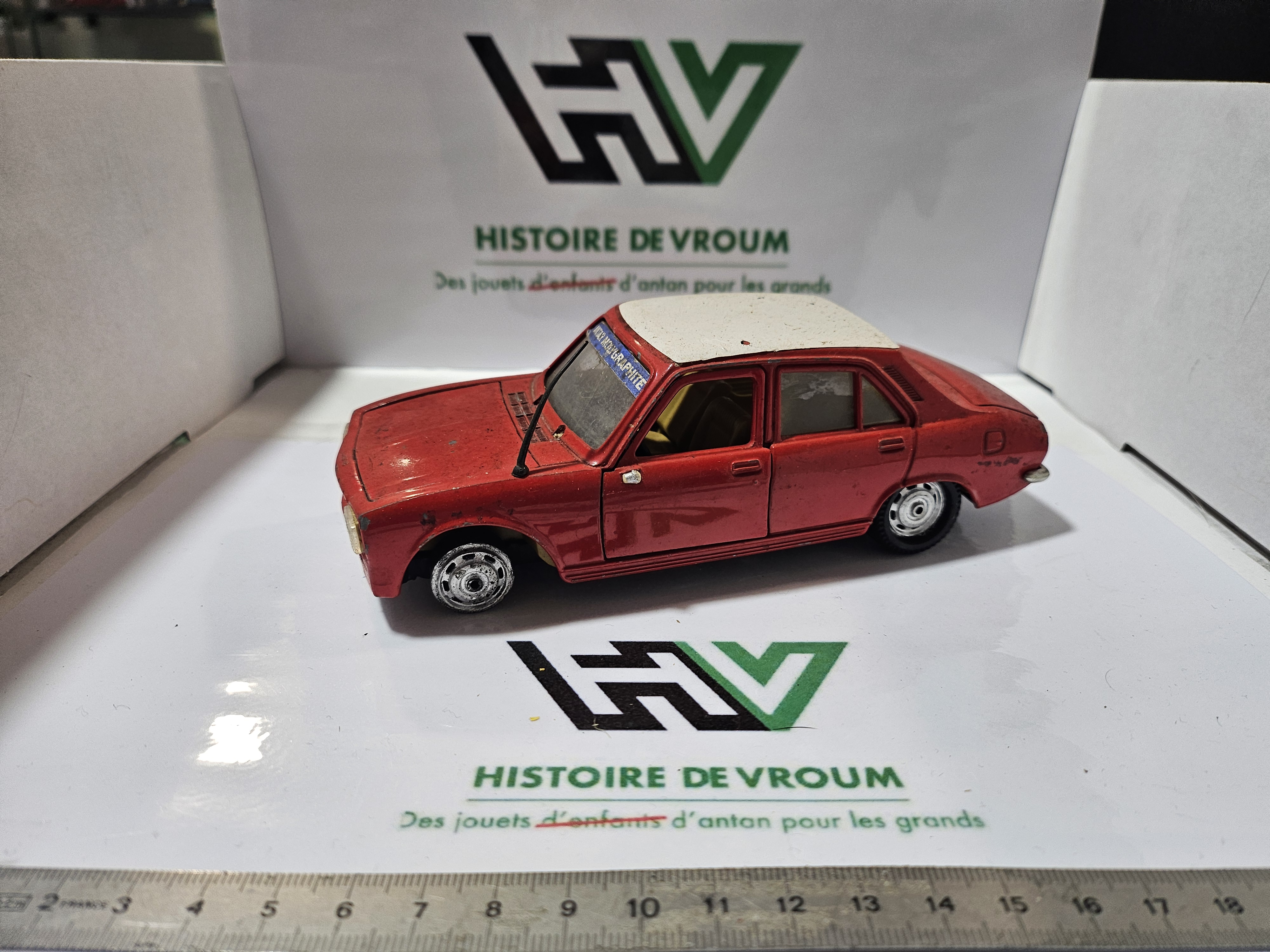 Rare Peugeot 504 GL - Polistil S48 - 1/25 - Italie - À restaurer