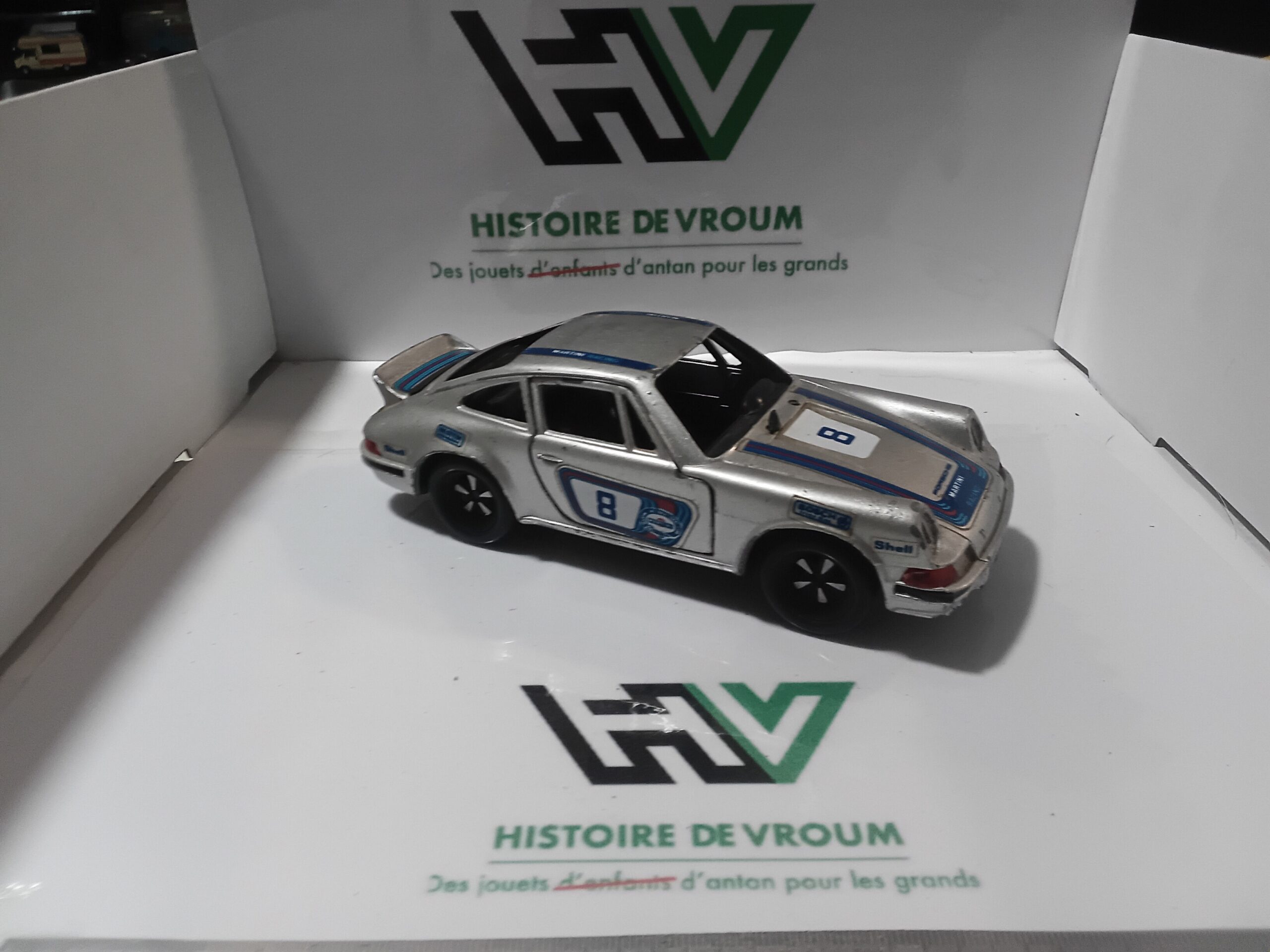 Porsche Carrera RS Polistil S22 1/25 Grise " n°8 Martini Racing " - A Restaurer – Image 4