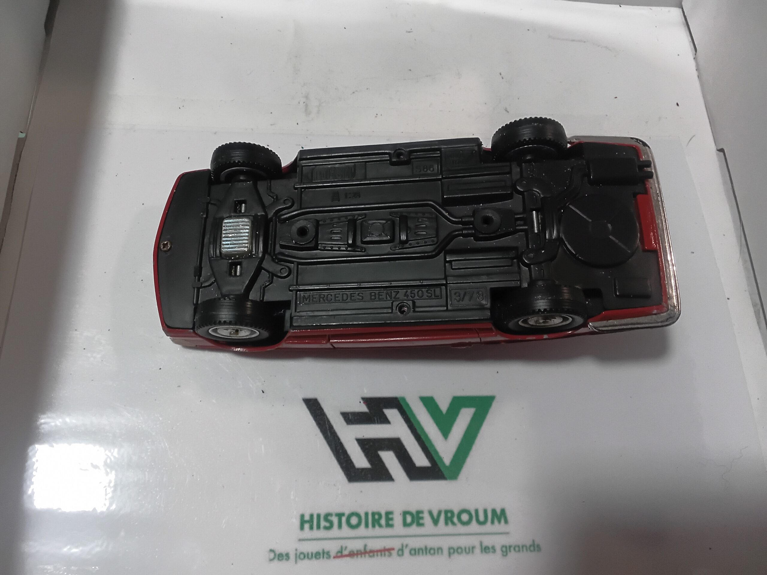 Mercedes Benz 450SL Polistil S86 1/25 Rouge - A Restaurer – Image 6