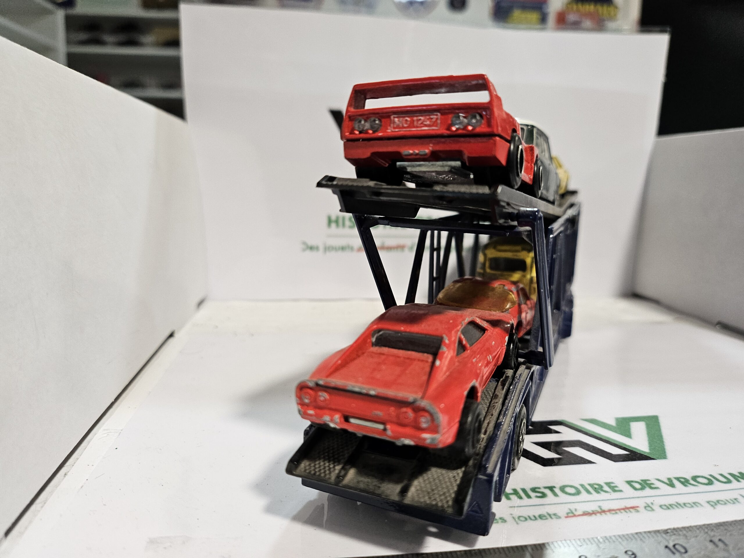 Lot Vintage Majorette : Camion Porte-Voitures GEFCO + 5/6 Voitures Offertes – Image 5