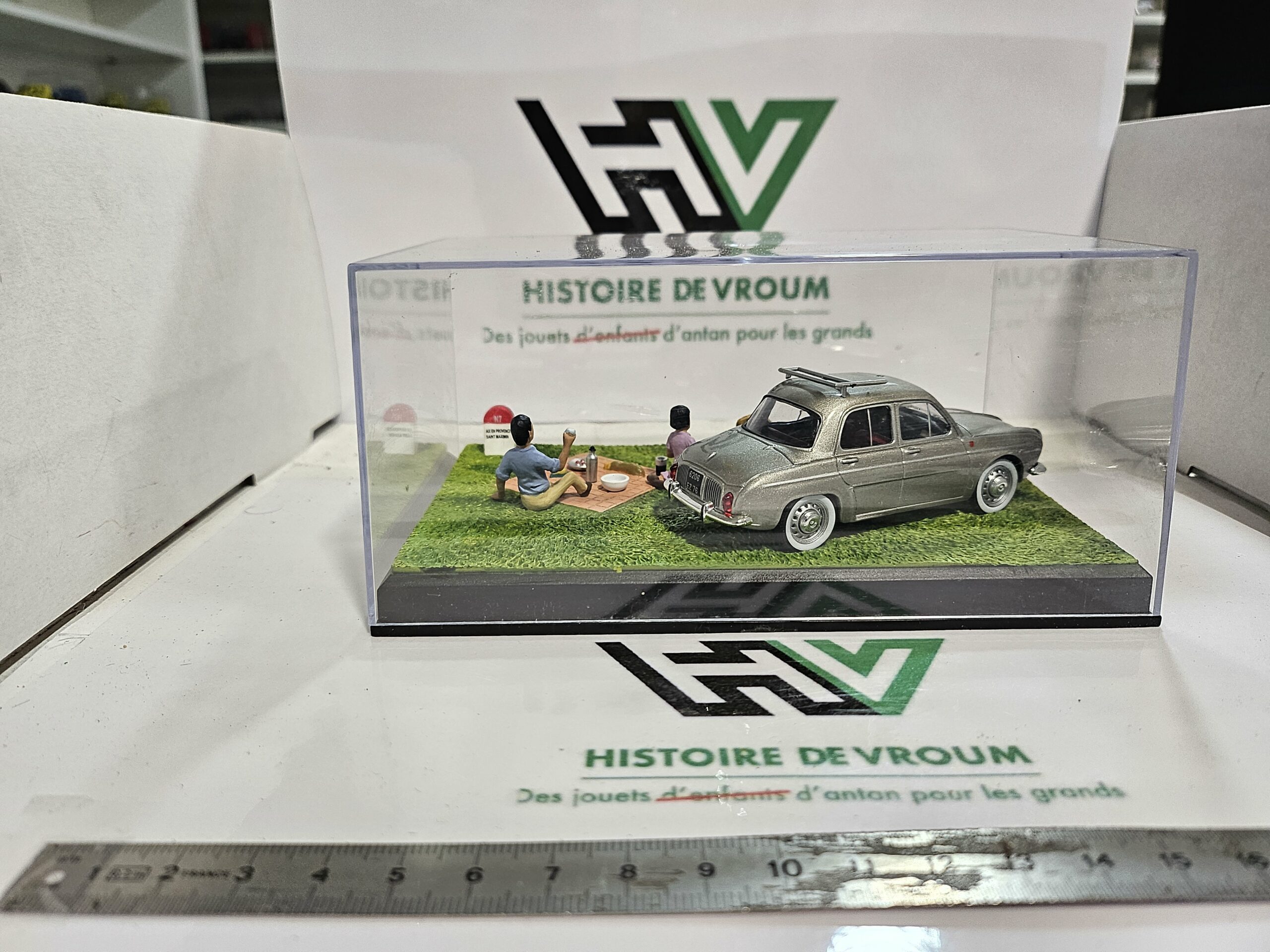 Diorama 1/43 - Renault Ondine - "La Route Bleue - N7" - Pique-nique - Altaya – Image 6