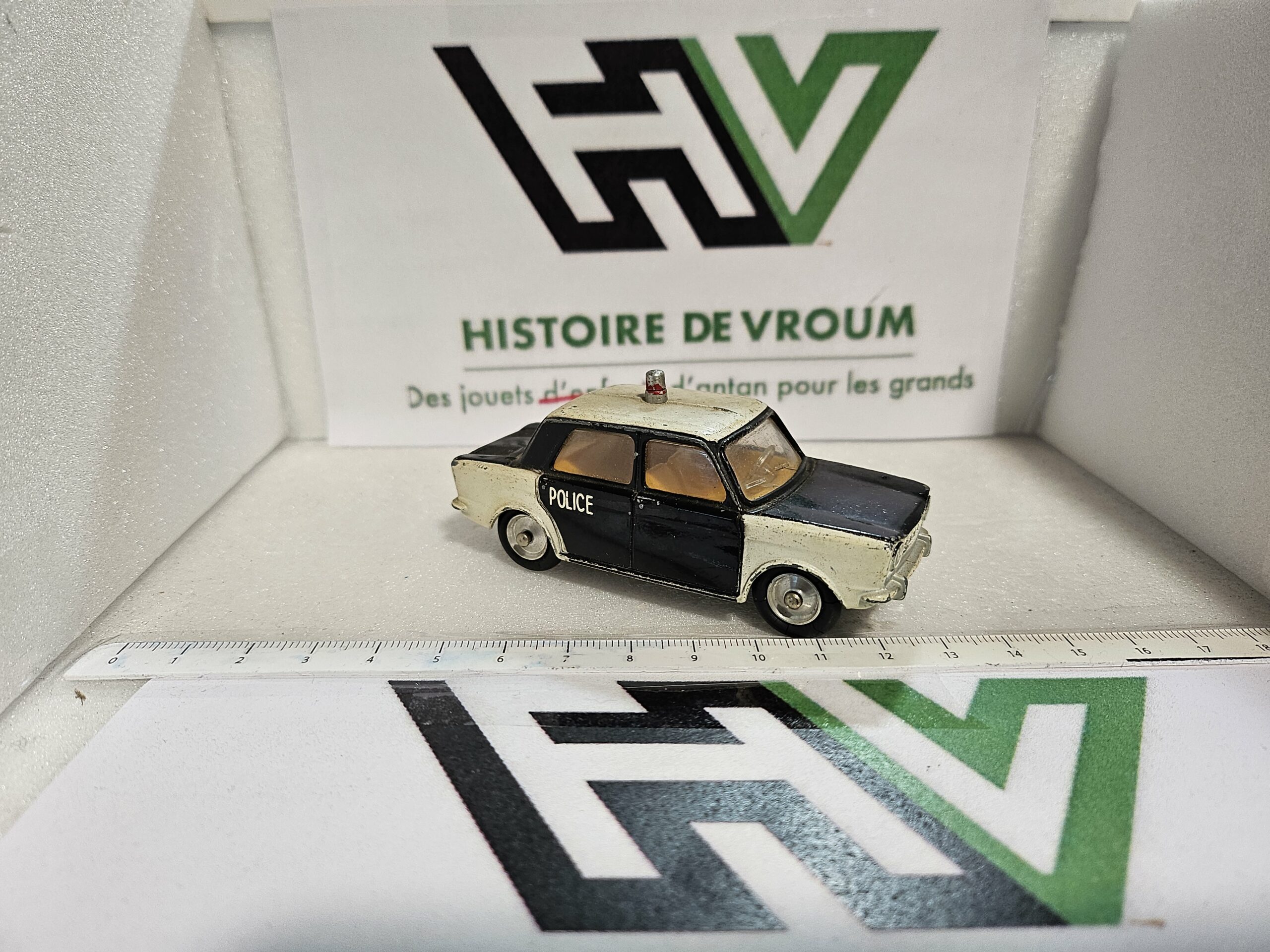 Ancienne Miniature CIJ Simca 1000 Police Europarc 1/43 (Années 60) - Dans son jus – Image 4