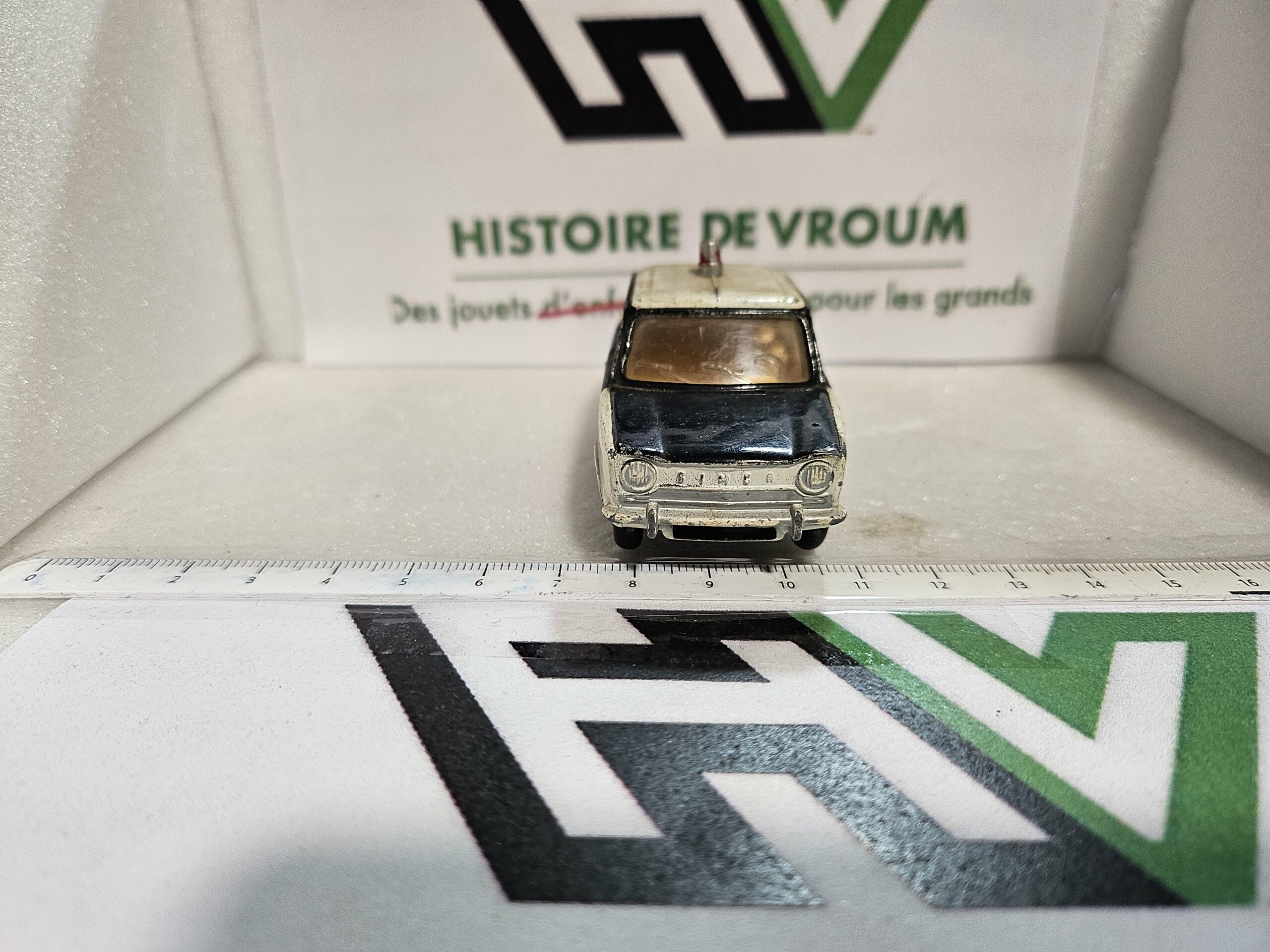 Ancienne Miniature CIJ Simca 1000 Police Europarc 1/43 (Années 60) - Dans son jus – Image 5